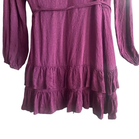 Francesca’s Mi Ami Burgundy Wrap Dress. Size Small. - Picture 5 of 11
